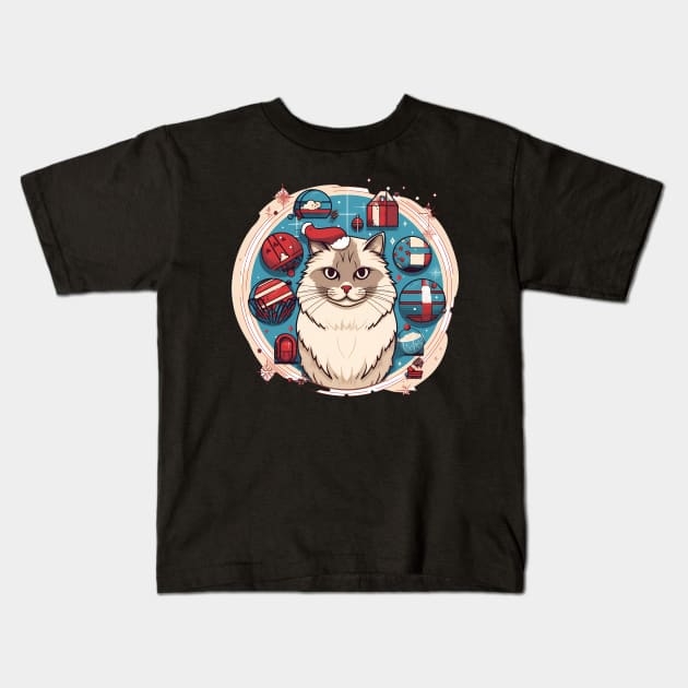 Ragdoll Cat Xmas, Love Cats Kids T-Shirt by dukito